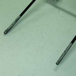 The tips of the Caden Edge Harrow Tines that show off the carbide wear surface