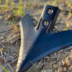 Caden Edge sweep sitting on the ground